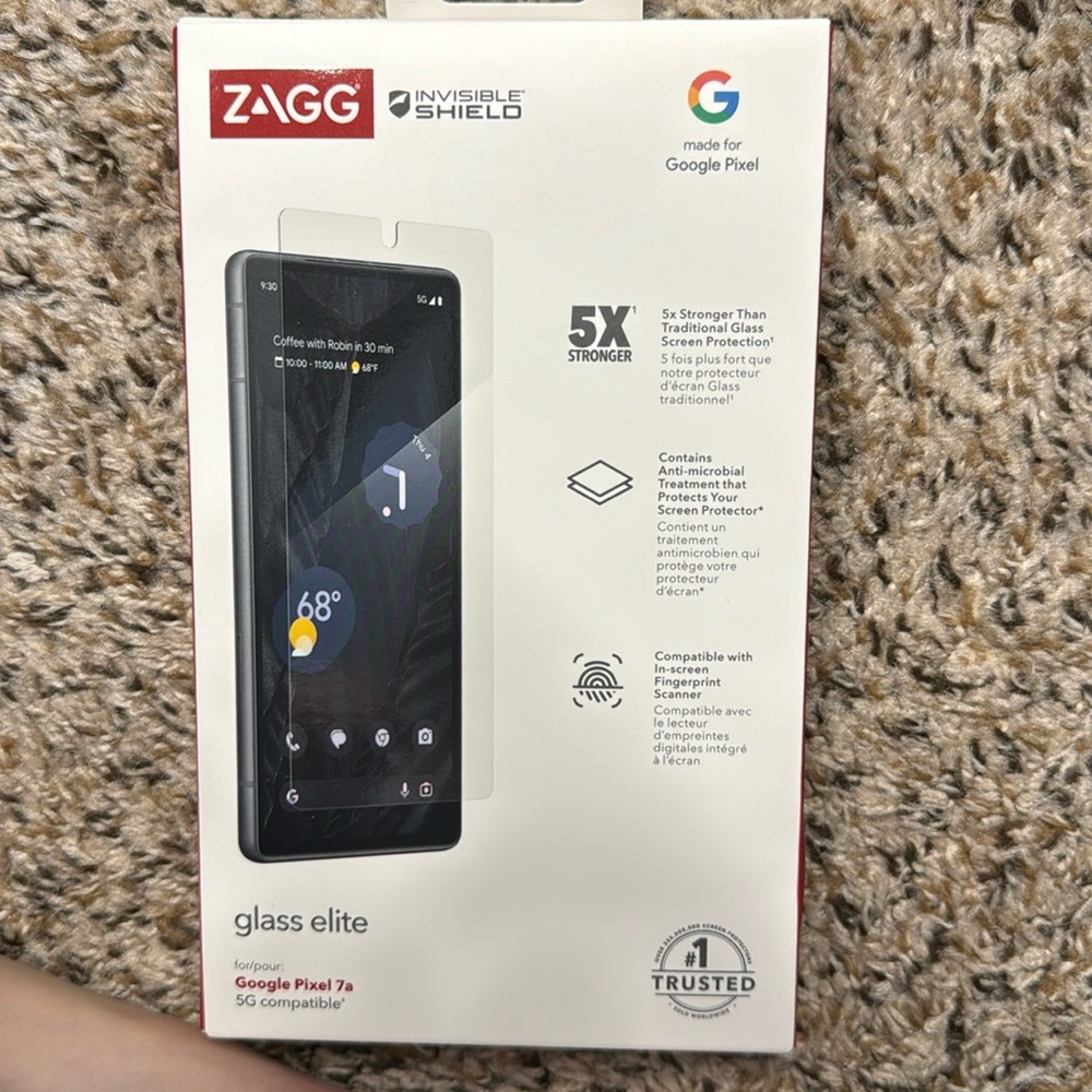 Brand new Google Pixel 7A zagg shield
